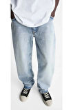 Erkek Buz Mavi Baggy Pantolon