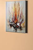 Sayılarla Boyama Seti Kasnaklı Renkli Yelkenliler 40 X 50 Cm