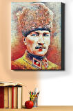 Sayılarla Boyama Seti Çerçeveli Kasnaklı Renkli Atatürk 6 50x65 Cm