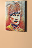Sayılarla Boyama Seti Çerçeveli Kasnaklı Renkli Atatürk 6 50x65 Cm