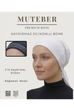 Kaydırmaz Silikonlu Bone - Önü Çift Kat - Bağlamalı Model - Rahat İç Bone