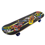 Kaykay 70 cm 4 Tekerlekli Ahşap Metal Bağlantılı Silikon Teker
