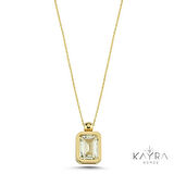 Topaz Taşlı Gümüş Kolye GM04