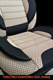UNİVERSAL KZY ECO Jakar Bej Seat Leon 1999-2006 Uyumlu Oto Koltuk Kılıfı