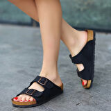 Rıno Siyah Nubuk Terlik