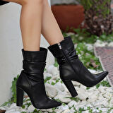 Erita Siyah Cilt Topuklu Bot