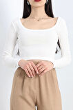 Kare Yaka Crop Body Ekru - 19338.1567.