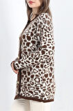 Uzun Leopar Hırka Ekruleopar - 20859.1612.