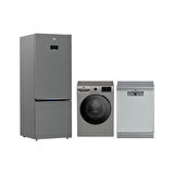 Beko Çeyiz Seti (670475 Eı Buzdolabı+ Bm 4144 Ok I Bulaşık Makinesi + Cmx 10120 S Çamaşır Makinesi)