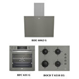 Beko Gri Ankastre Set (Bde 6062 G + Bocd T 6510 Eg + Bfc 631 G)