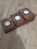 KaleTreeWood Tealight Mumluk Doğal Ahşap 3 Katlı