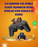 Çocuklar Ve Yetişkinler İçin Uygun 500 Oyunlu Taşınabilir Mini Retro El Konsolu