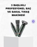 Şarjlı Ve Kablosuz 3 Başlıklı Profesyonel Bakım Seti – Saç, Sakal, Burun Ve Kulak Düzeltici