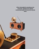 Çift Hoparlörlü Bluetooth Gramofon Speaker – Fm Radyo, Usb, Sd Kart Ve Aux Girişli