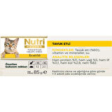 Nutri Feline Tavuk Etli 85GR Nutri Yaş Kedi Maması 6ADET