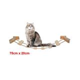 Barış Dizayn 10 Parça Doğal Ahşap Duvar Kedi Oyun Merdiveni Seti Köprü Platform Oyun Duvarı (SET1)