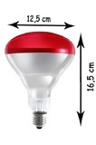 250W Kızılötesi (infrared) Isıtıcılı Hayvan Isıtma ve Kuluçka Lambası (Kırmızı Işık) E27 (Kalın Duy)