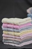%100 Bambu Soft El Yüz Saç Havlusu  Acık Gri (50x90)