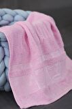 %100 Bambu Soft El Yüz Saç Havlusu   Pembe  (50x90)