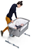 Kinderkraft Uno Up Anne Yanı Beşiği - Grey Melange