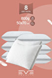 8 Adet Klimax Serisi Kılıflı Fermuarlı Klimali Antialerjik Silikon Elyaf Yastık 50x70cm 900 gr