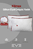 10 Adet Bordo Serisi Kılıflı Fermuarlı Klimali Antialerjik Silikon Nano Elyaf Yastık 50x70cm 