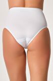 Kompedan Yapıştırma Yüksek Bel Lazer Slip Beyaz | MI 2801