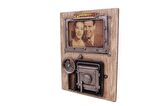 Dekoratif Metal Çerçeve Fotoğraf Makinesi Dekorlu Hediyelik