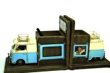 Dekoratif Metal Minibüs Kitap Tutucu Kalemlik Çerçeve Hediyelik