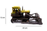 Dekoratif Metal Buldozer Biblo