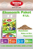 Bonny Nice Doğal Kuş Kumu Çam Pelet Bülbül Kuş Kafes Altlığı 2 Kg 4 Lt (3 Adet)