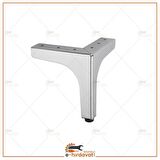 Dekor Metal Krom Mobilya Ayağı Ayarlı Koltuk Chester Baza 12,5 Cm (8 Adet)