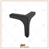 Dekor Metal Siyah Mobilya Ayağı Ayarlı Koltuk Chester Baza 12,5 Cm 1 Adet