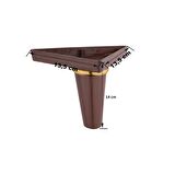 Mobilya Koltuk Çekyat Baza Chester Tv Ünitesi Ayağı Kahve Gold Çizgili 14 Cm (4 Adet)
