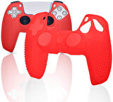 Kırmızı Playstation 5 Ps5 Kol Kılıfı Dualshock 5 Kabartmalı Kılıf
