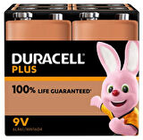 Duracell Plus Alkalin 9Volt Pil 4 adet