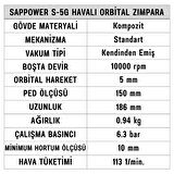 SAPPOWER S-5G Havalı Orbital Zımpara