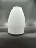 KÜÇÜK AVİZE CAMI.BEYAZ RENKTE.Mum ampule göre (E.14) (Duy yuvası:3.00cm-h:11.00cm)