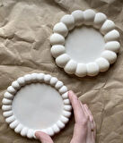 KUMS DESIGN KUMS DESIGN Bubble 2’li Dekoratif Beton Tabak, Bardak Altlığı