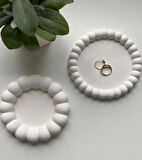 KUMS DESIGN KUMS DESIGN Bubble 2’li Dekoratif Beton Tabak, Bardak Altlığı