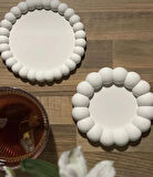 KUMS DESIGN KUMS DESIGN Bubble 2’li Dekoratif Beton Tabak, Bardak Altlığı