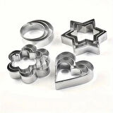 12 Parça Metal Kurabiye Kalıbı