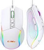 Claw's Crossfire V1 12800 Dpi Makro Yazılımlı Chromatic RGB Gaming Mouse - Beyaz