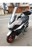 Kymco Xciting VS 400 Ön cam 2023 2024 Model Yılı 66cm Şeffaf Renk 4mm Uzun Geniş Cam