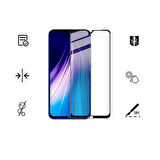 Xiaomi Redmi Note 8  İle Uyumlu Kırılmaz Cam 9D Tam Kapatan Süper Glass