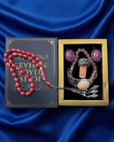 Seyhan Soylu Shop - Luxury Seri Kitap Kutulu Kadın Takı Seti Ve Tesbih Kombin - Kolye Küpe Yüzük Bileklik Ekstra Boncuk Bileklik 6 Parça Hediyelik - Doğum Günü Yıl Dönümü Sevgililer Günü