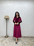 Bordo Kadife Bluz