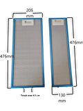 Luxell DS6-905 Luxell-Kumtel Aspiratör Filtre Seti 20,5*47,6 cm -14X47,6 cm