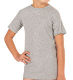 Özkan Underwear Özkan Underwear Özkan 0706 5'li Paket Erkek Çocuk %100 Pamuklu Ribana Esnek Rahat Yarım Kol Kapalı Yaka Fanila T-shirt