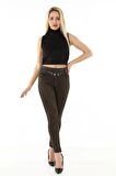 Yeşil Ekoseli Kemerli Pantolon L1-1694